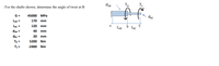 daB
For the shafts shown, determine the angle of twist at B
G =
45000
MPа
dạc
LAB =
170
mm
LBc =
120
mm
A
LAB
LBC
dAB =
40
mm
dBc =
20
mm
TB =
5200
Nm
Tc =
-2400
Nm
