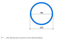 180
200
P = _ kN Round your answer to one decimal place.
--
