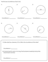 Answered: Find The Exact Circumference Of Each… 