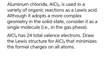 aluminum chloride lewis structure