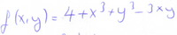 f (xiy)=4+x3+y?_ Ixy
