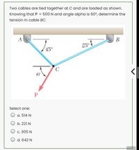 Answered: Two Cables Are Tied Together At C And… | Bartleby