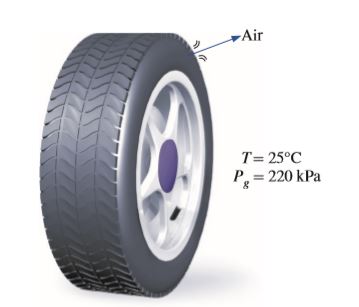 Air
T= 25°C
P,= 220 kPa
