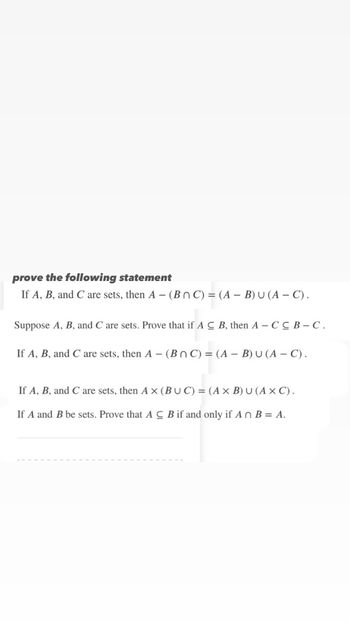 Answered: Prove The Following Statement If A, B,… | Bartleby