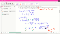 OneNote
Home
Insert
Draw
View
Class Notebook
2 Share
Text Lasso Insert
Eraser
Pen
Marker Highlighter
Ink
0.25 mm
0.35 mm
0.5 mm
0.7 mm
1 mm
Mode Select Space
Color
2.
CONSIUCI a StuaIOT WTICIt a SOUILC IS CMUTng a pamuuny IugIIcquticy 5ounu ana you waIm TO Tcuuct uit
observed frequency of the sound by a proportion p, where 0 <p< 1.
With what speed (as a function of the speed of sound must an observer move away if the source is stationary
to hear the sound with the desired reduced frequency?
IN
p222 oscillations & waves v
а.
spring-mass sy..
Wk 1
will be the unit
oscillations HW
Wk 4
observer moving away:
waves example...
Wk 5
pendulum
N-No
fo - f, ( )
22w tests
f, =(1-) fs
» (1-p) %= %( )
N - No
T-p=
af - Np = gt -
No
this is the
it
ーダ
1х
10
9:45
-23:06
CC
속도
품질
