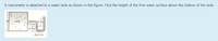 A manometer is attached to a water tank as shown in the figure. Find the height of the free water surface above the bottom of the tank.
0.15m
0.15m
Hgi 13.6)
