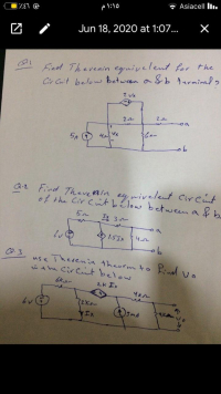 Find Thevenin eyuivelent for the
Cir Cuit below between a & b termiml2
5A
360-
