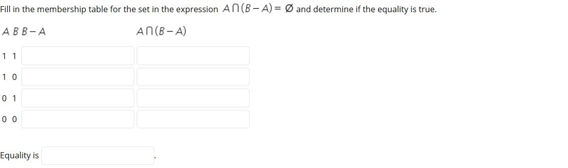 Answered: Fill In The Membership Table For The… | Bartleby