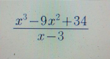 x³-9x²+34
x-3