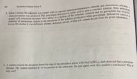 184
Qualitative Analysis: Group III
Tolon
1259 0m
3. A student treated the decantate from first step of the procedure above with Na,Co(NO2)6 and observed that a precinitate
formed. The student reported K+ to be present in the unknown. Do you agree with this student's conclusion? Why on
why not?
