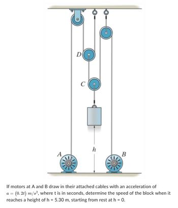 Answered: If motors at A and B draw in their… | bartleby