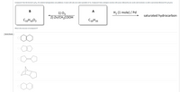 Compound A has the formula C1oH16. On catalytic hydrogenation over palladium, it reacts with only one molar equivalent of H2. Compound A also undergoes reaction with ozone, followed by zinc-acetic acid treatment, to yield a symmetrical diketone B (C10H102).
В
А
1) O3
2) Zn/CH;COOH
H2 (1 mole) / Pd
saturated hydrocarbon
C10H1602
C10H16
What is the structure of compound A?
Correct Answer
