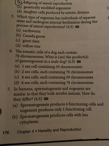 Answered: The somatic cells of a dog each contain… | bartleby