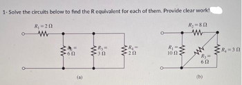 Answered: - Solve The Circuits Below To Find The… | Bartleby