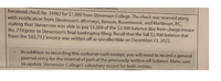 Received check No. 34982 for $1,000 from Stevenson College. The check was received along
with notification from Stevenson's attorneys, Benson, Rosenbrook, and Martinson, P.C.,
stating that Stevenson was able to pay $1,000 of the $2,900 balance due from charge invoice
No. 719 prior to Stevenson's final bankruptcy filing. Recall that the full $2,900 balance due
from the $63,712 invoice was written off as uncollectible on December 23, 2022.
In addition to recording this customer cash receipt. you will need to record a general
journal entry for the reversal of part of the previously written off balance. Make sure
to update Stevenson College's subsidiary record for both entries.
