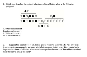 Answered: 1. Which Best Describes The Mode Of… | Bartleby