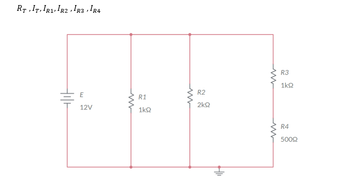 Answered: RT , IT, IR1 IR2 › IR3 IR4 W E 12V R1… | Bartleby