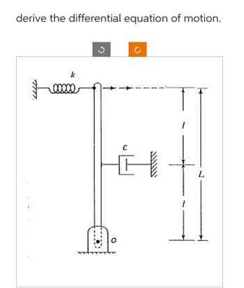 derive the differential equation of motion.
k.
exxxe
L