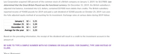 Leo Corporation acquired 100 percent of the common stock of a British company on January 1, 2019, for $137800. Leo
determined that the Great Britain Pound was the functional currency. On December 31, 2019, the British subsidiary's
adjusted trial balance, translated into U.S. dollars, contained $19500 more debits than credits. The British subsidiary
reported income of 93400 pounds for 2019 and paid a cash dividend of 32500 pounds on October 25, 2019. Leo uses
the fully adjusted equity method of accounting for its investment. Exchange rates at various dates during 2019 follow:
January 1
1£ =
1.21
October 25
1£ =
1.24
December 31
1£ =
1.27
Average for the year
1f =
1.23
Based on the preceding information, the receipt of the dividend will result in a credit to the investment account in the
amount of:
BE SURE TO TYPE A SIMPLE NUMBER WITH NO COMMAS OR DOLLAR SIGNS. FOR EXAMPLE, TYPE 1000 INSTEAD OF
$1,000.
Your Answer:
