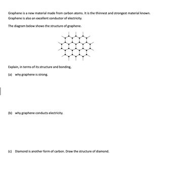 Answered: Graphene is a new material made from… | bartleby