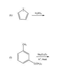 .S.
H2SO4
(k)
CH3
Na2Cr207
(1)
Heat
`C(CH3)3
