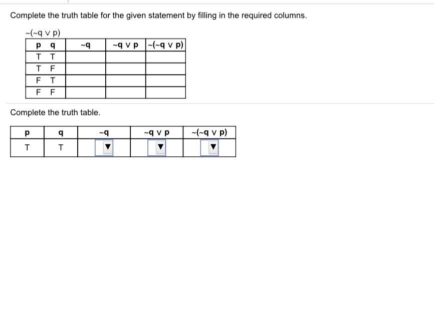 Answered Complete The Truth Table For The Given Bartleby