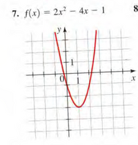 7. f(x) = 2x? – 4x - 1
8
