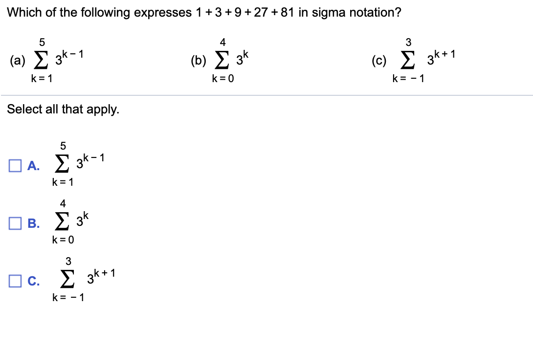 Answered: Which Of The Following Expresses 1 + 3… | Bartleby