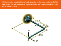 Answered: 1. Determine The Resultant Internal… | Bartleby