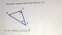 What side is opposite side to the reference ZT?
R
42
The side is [ Select ]
