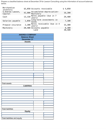 Answered Prepare a classified balance sheet at bartleby