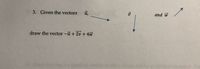 3. Given the vectors
and w
draw the vector -u+ 2v + 4w
