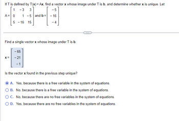 Answered: If T Is Defined By T(x) = Ax, Find A… | Bartleby