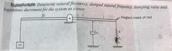 Answered: Example . Determine Natural Frequency,… | Bartleby