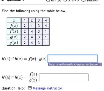 Answered: Find the following using the table… | bartleby