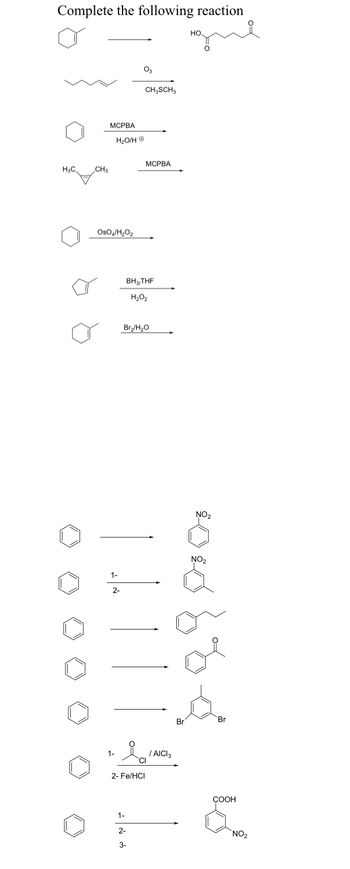 Answered: Complete the following reaction | bartleby