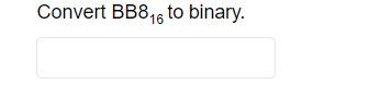 Convert BB816 to binary.