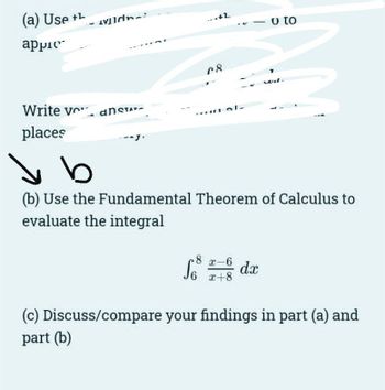 Answered: (b) Use The Fundamental Theorem Of… | Bartleby