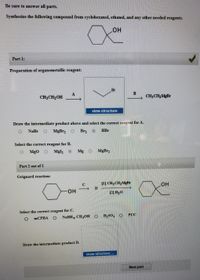 Solved 1. CH3-CH2-OH + PCC a. (CH3)2-C=N-OH 2. CH3-CHO + 2