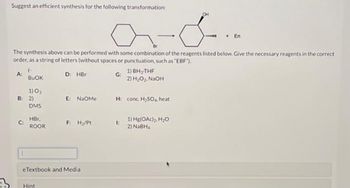 Answered: Suggest An Efficient Synthesis For The… | Bartleby