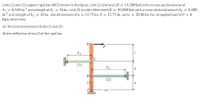 Links (1) and (2) support rigid bar ABCD shown in the figure. Link (1) is bronze [E = 15,200 ksi]with a cross-sectional area of
A1 = 0.545 in.? and a length of L1 = 16 in. Link (2) is cold-rolled steel [E = 30,000 ksi] with a cross-sectional area of A2 = 0.400
in.? and a length of L2 = 35 in. Use dimensions of a = 13.75 in., b = 15.75 in., and c = 20.00 in. For an applied load of P = 8
kips, determine:
(a) the normal stresses in links (1) and (2).
(b) the deflection of end D of the rigid bar.
D
(1)
L2
b
a
A
X,u
