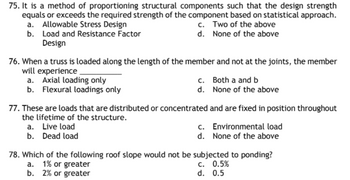 Answered: 75. It Is A Method Of Proportioning… | Bartleby