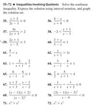 Solved The inequality x2-21x<22 ﻿is equivalent
