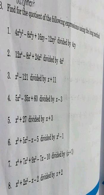 Answered: 3. Find for the quotient of the… | bartleby