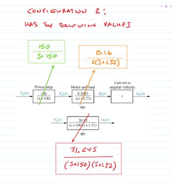 You are now given a problem to test your knowledge of this chapter's objectives.
Refer to the antenna azimuth position control system shown in Appendix A2,
Configuration 2. Assume an open-loop system (feedback path disconnected) and
do the following:
a. Predict the open-loop angular velocity response of the power amplifier,
motor, and load to a step voltage at the input to the power amplifier.
b. Find the damping ratio and natural frequency of the open-loop system.
c. Derive the open-loop angular velocity response of the power amplifier, motor,
and load to a step-voltage input using transfer functions.
d.
e.
State Space
SS
MATLAB
ML
Obtain the open-loop state and output equations.
Use MATLAB to obtain a plot of the open-loop angular
velocity response to a step-voltage input.