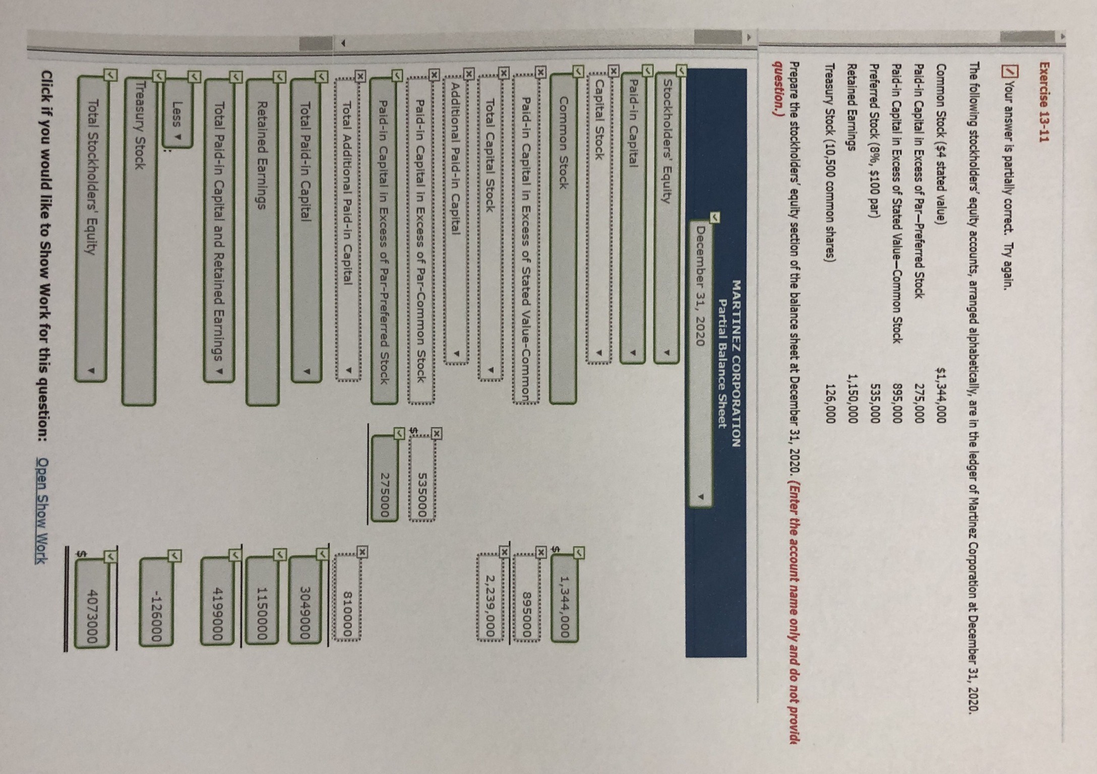 stockholders equity section of balance sheet