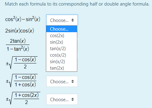 Answered Cos X Sin X Choose Bartleby