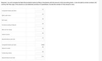 Required: You will complete the Bank Reconciliation below by filling in the blanks with the amount of the reconciling items - to be encoded as whole numbers, NO
comma, NO Peso sign; if the amount is to be deducted, enclose it in parenthesis. Encode the number 0 if the amount is zero.
(1)
Unadjusted balance per Book
(2)
Bank credit memo
(3)
NSF check
(4)
Erroneous posting of deposit
(5)
Bank service charge
(6)
Interest income
(7)
Adjusted balance per book
Unadjusted balance per bank
92883
(8)
Deposit in transit
(9)
Outstanding checks
(10)
Adjusted balance per bank
