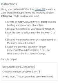 Answered: Instructions Using your preferred IDE… | bartleby