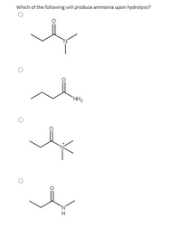 Which of the following will produce ammonia upon hydrolysis?
"NH2
